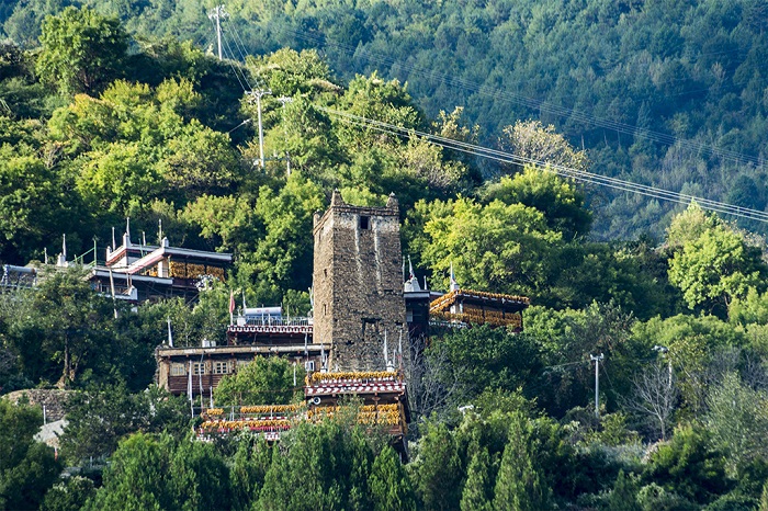 山坡上的古代碉楼