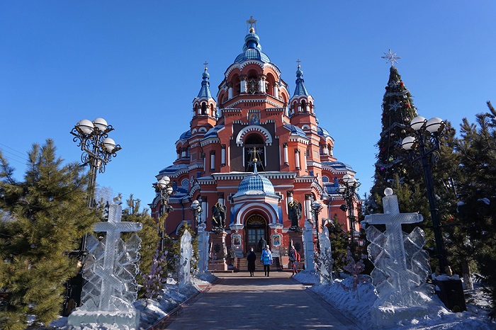 美丽的喀山大教堂