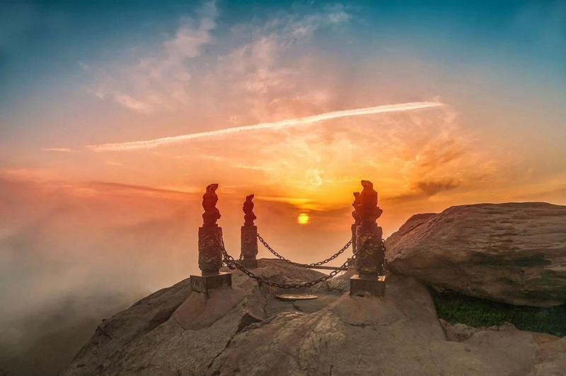 花果山夕照美景