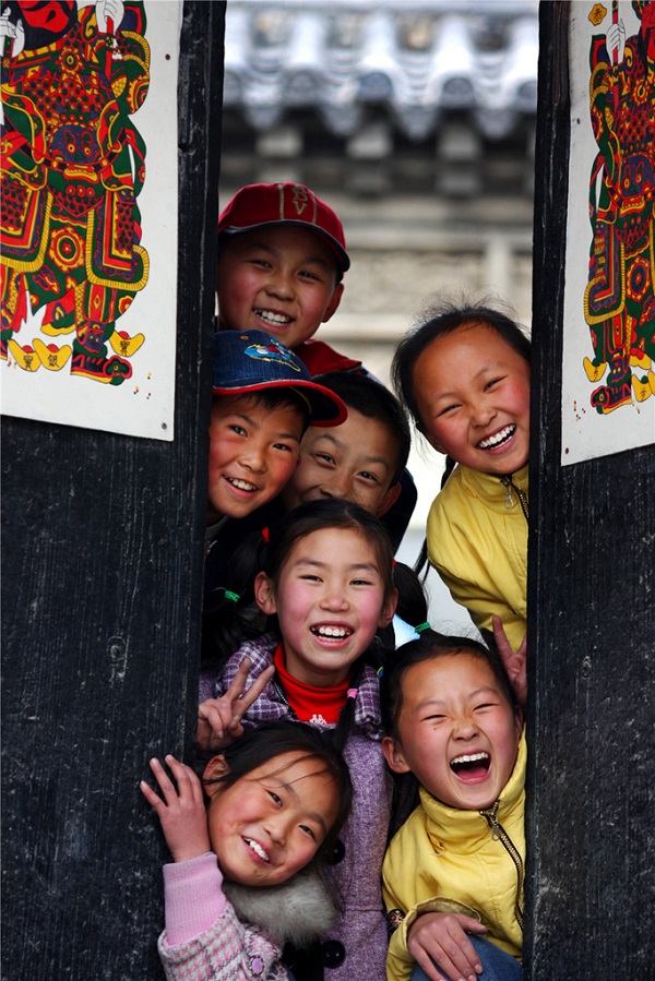 杨家埠可爱的的孩子们