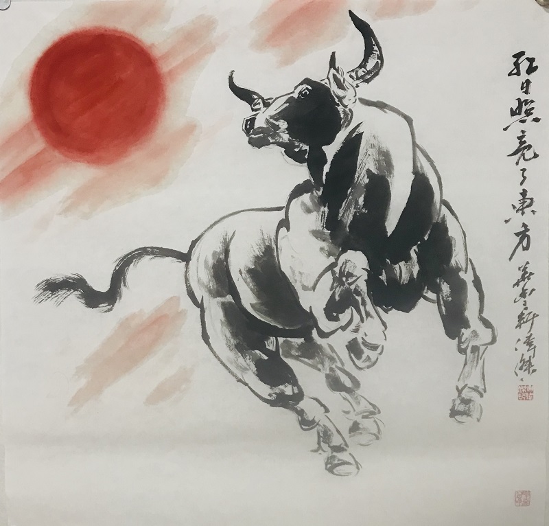 吕伟杰作品《红日照亮了东方》。