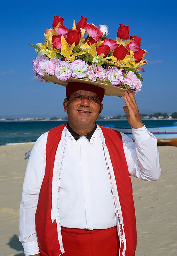 海滩卖花人