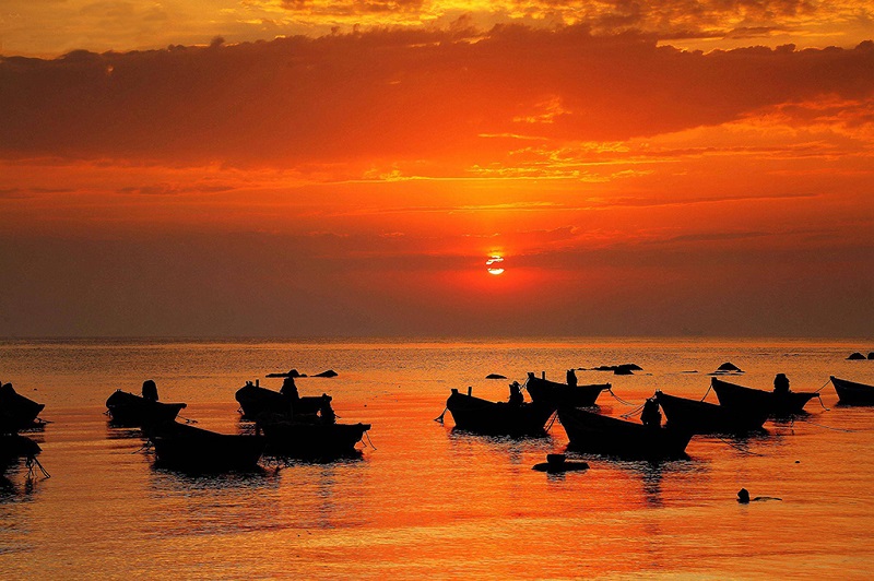 秦皇岛夕照美景