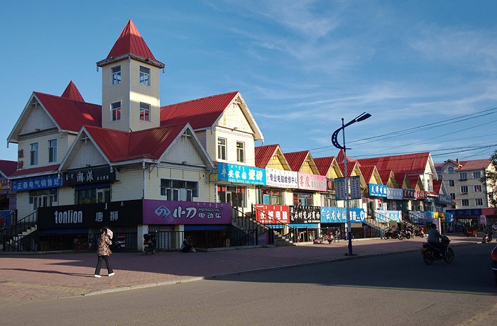根河市区街头