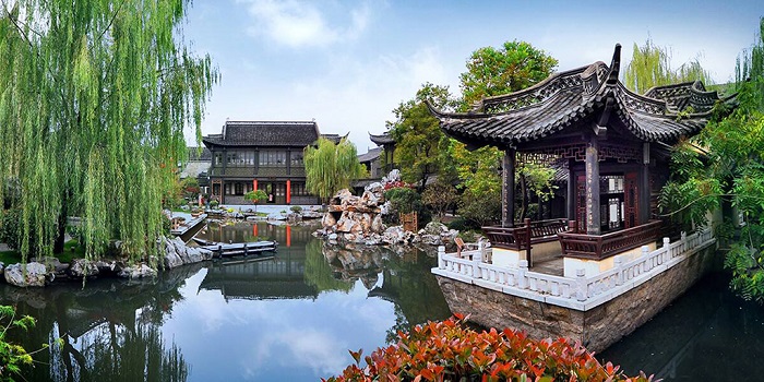 沈坤状元府水榭建于水边或水上的亭台